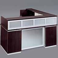 Pimlico Collection L-Shape Reception Desk (Mocha)